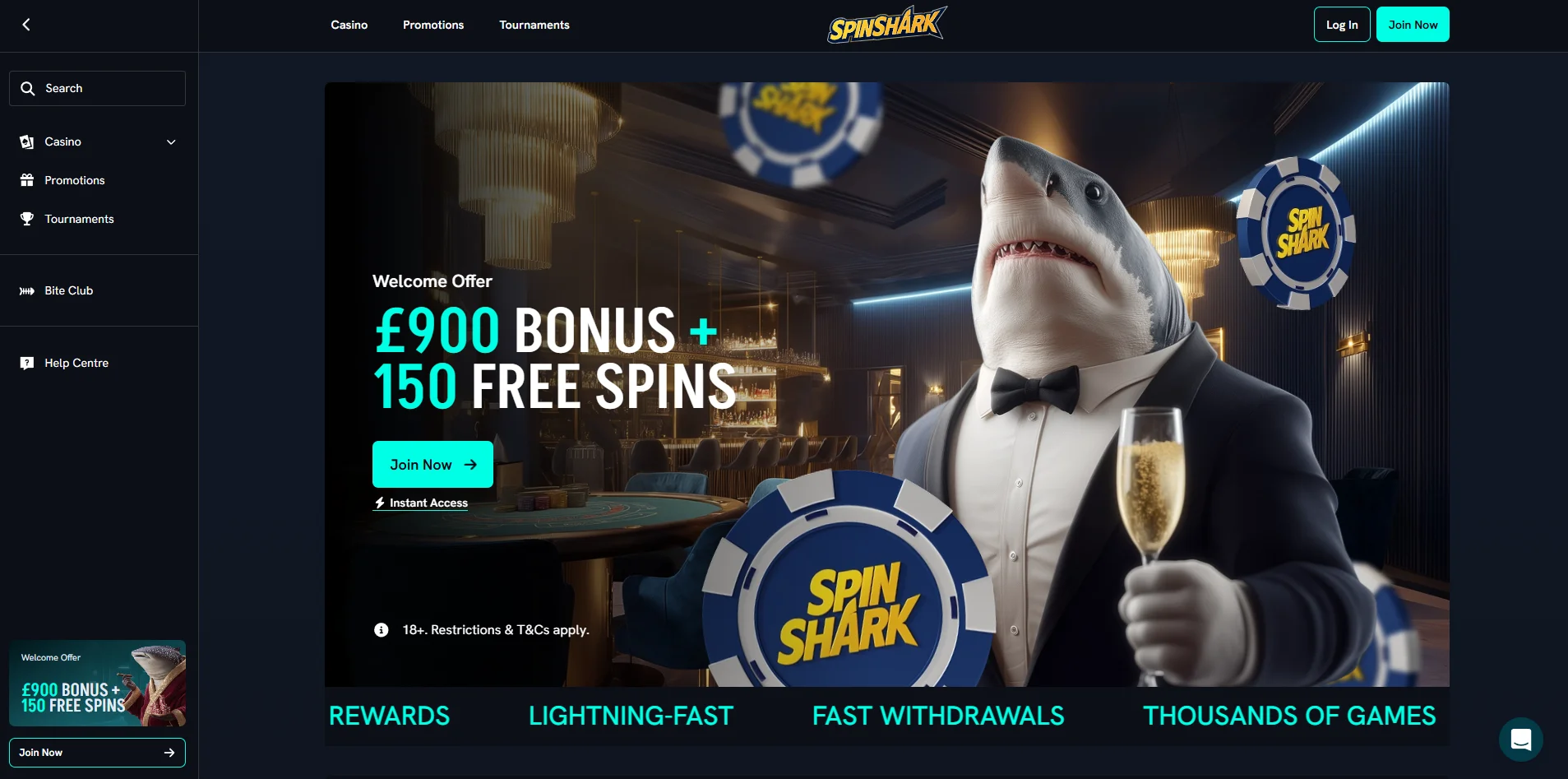 Ongoing promotions at Spinshark weekly deals Ongoing promotions at Spinshark